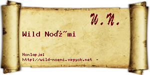 Wild Noémi névjegykártya